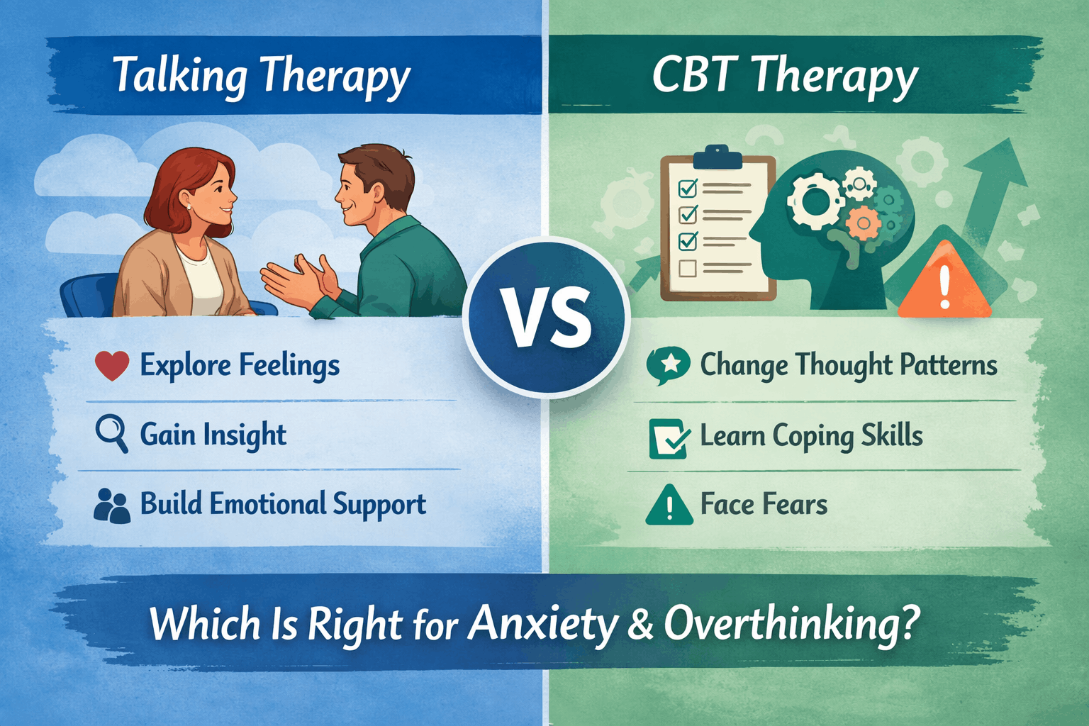 Talking Therapy vs CBT: Which Is Right for Anxiety and Overthinking?