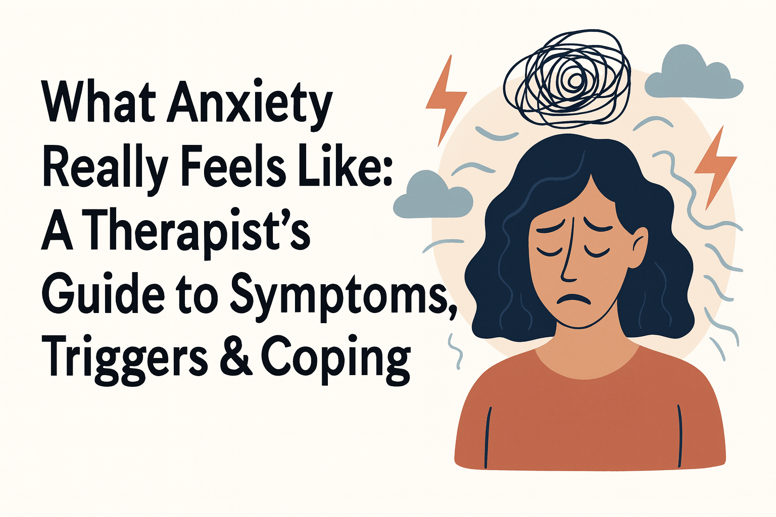 What Anxiety Really Feels Like: A Therapist’s Guide to Symptoms, Triggers & Coping