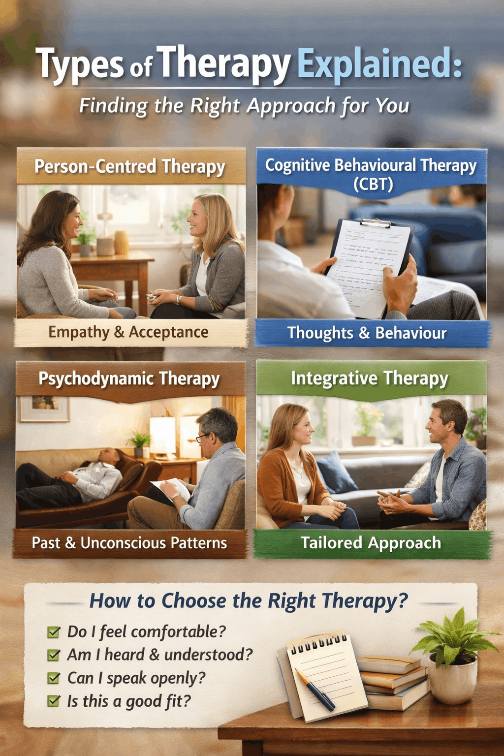Types of Therapy Explained: Finding the Right Approach for You